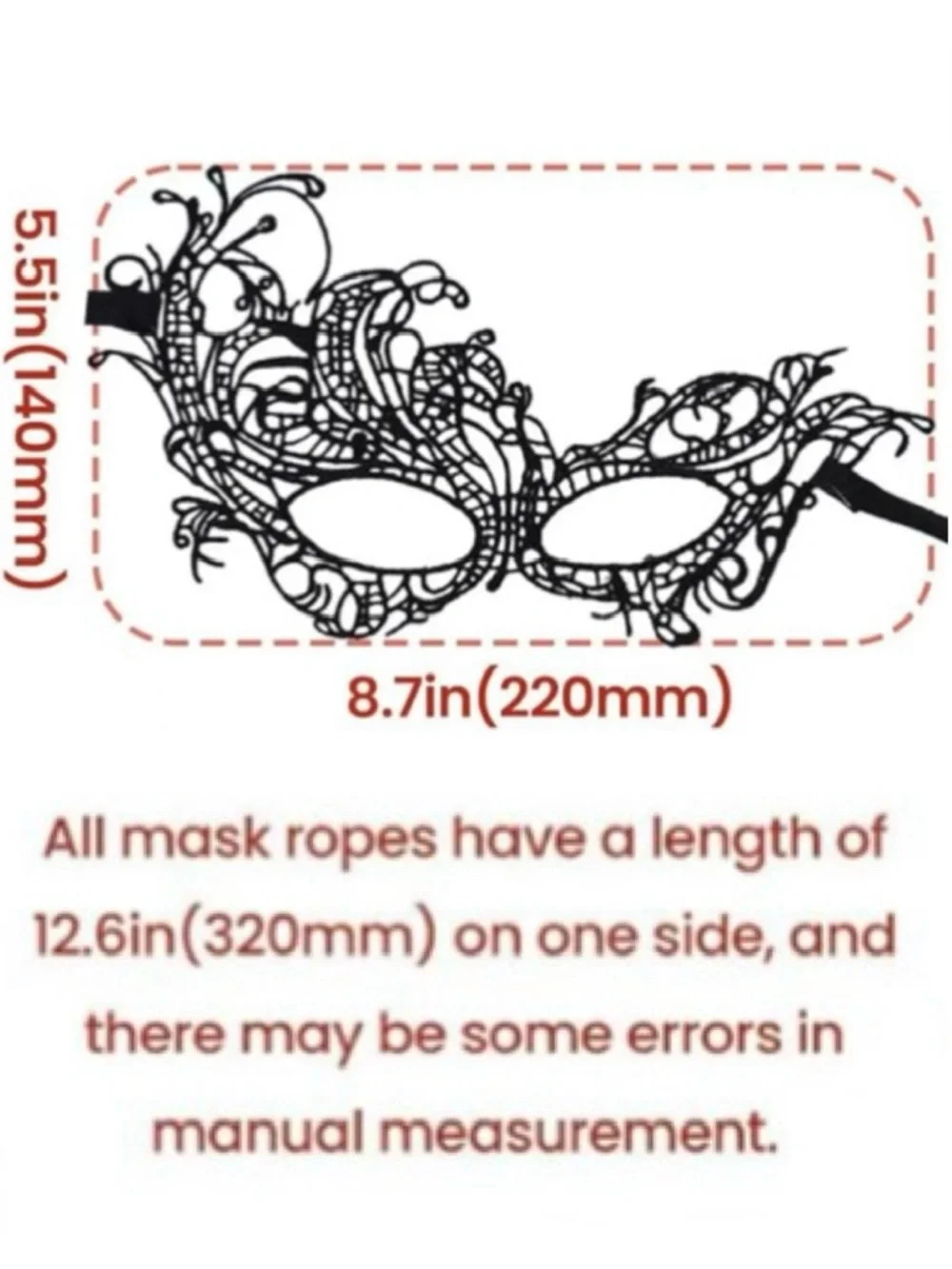 💞 New Black Lace Filigree Masquerade Mask